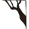 Ekena Millwork Damon Wrought Iron Bracket, (Single center brace), Antiqued Bronze 1 1/2"W x 12"D x 15"H BKTM01X12X15SDAABZ - alternate 7